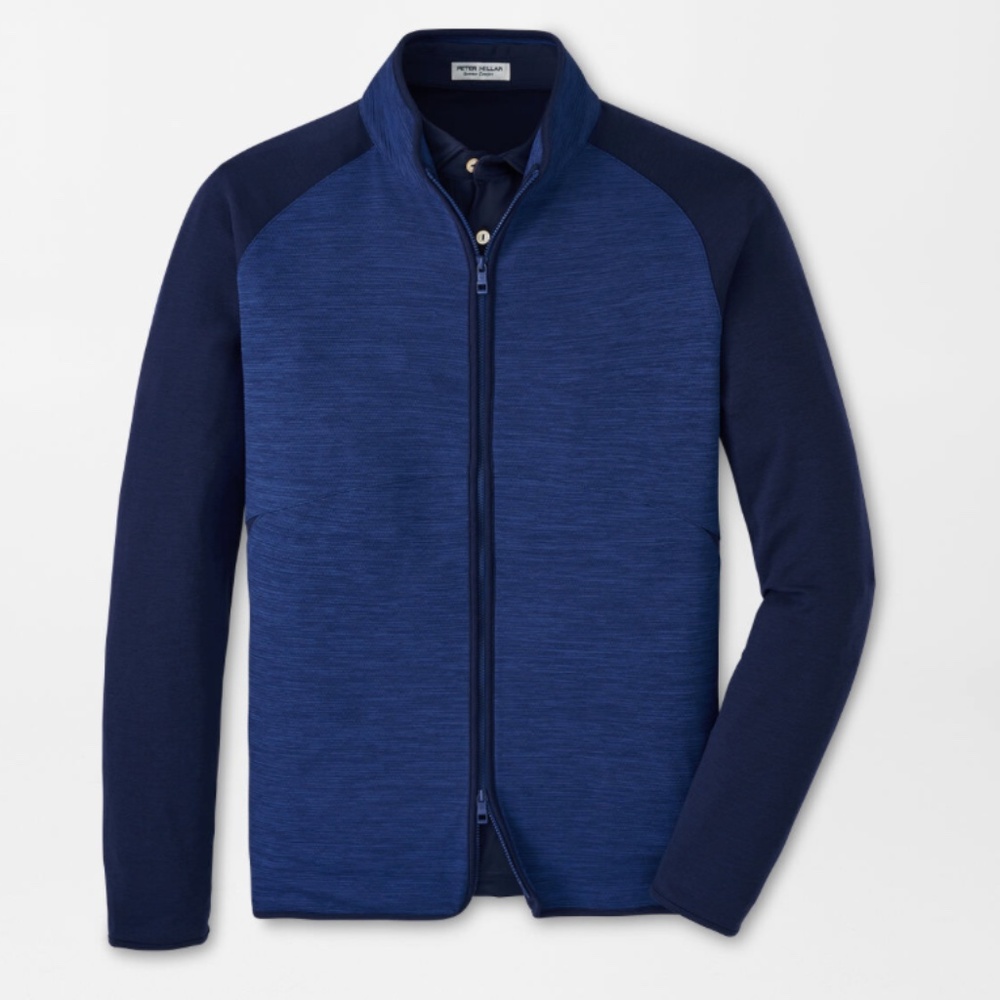 Peter Millar Men's Medium Sport Navy Vista Hybrid Full-Zip Jacket MSRP $175
